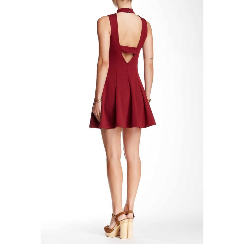 Free People Layla Fit & Flare Dress in Auburn Red - Picture 10 of 10